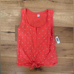 Old Navy red polka dot tank